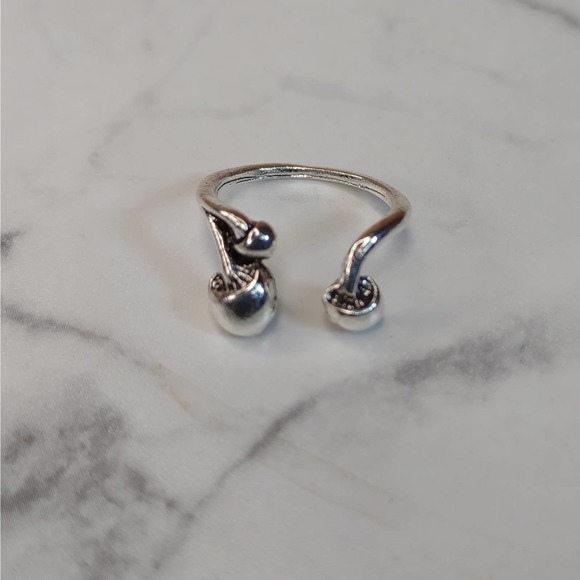 NEW Adjustable Open mushroom Ring silver fungi fantasy nature ring - Picture 4 of 4